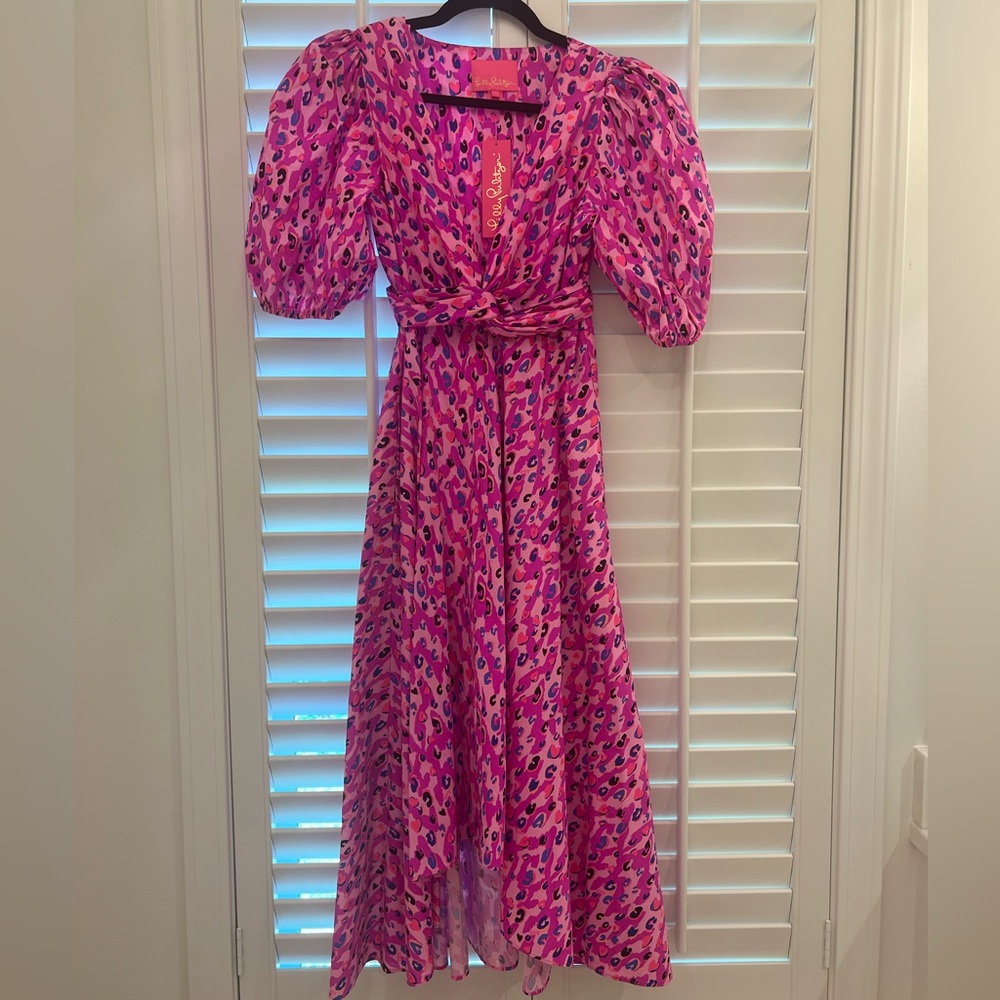 Lilly Pulitzer Vibrant Pink High Low Dress